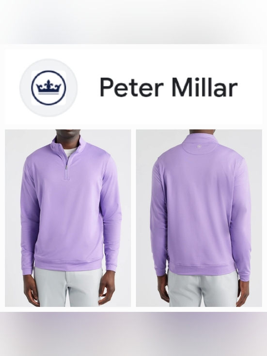 Peter Millar Other - Peter Millar Perth Stretch Loop Quarter-Zip Pullover Purple Iris Sz XXL
